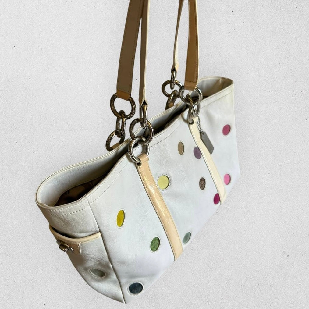 Authentic Vintage Coach Multicolour Patchwork Tote Bag Limited Edition