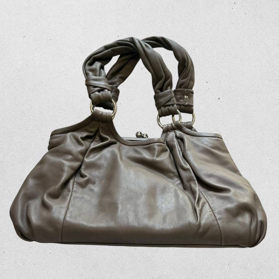 Authentic Vintage Coach Parker Kisslock Leather Shoulder Bag