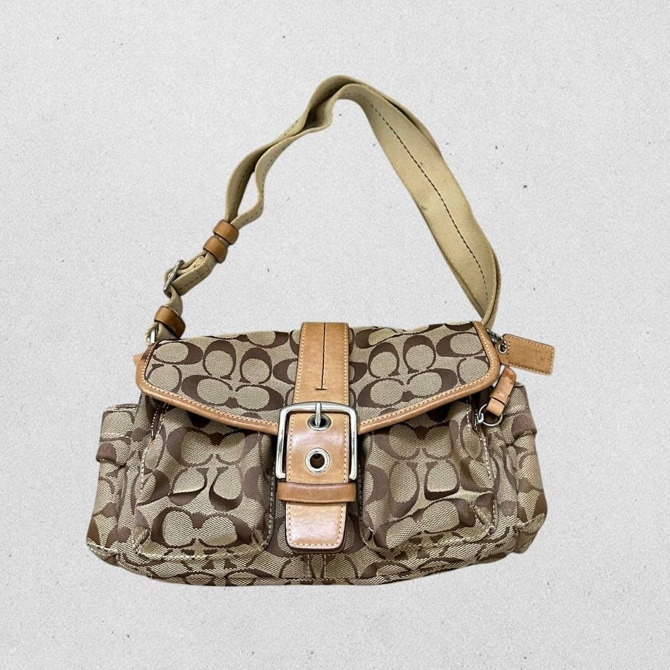 Authentic Vintage Coach Signature Shoulder Bag