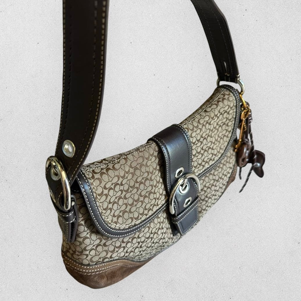 Authentic Vintage Coach Soho Suede Shoulder Bag