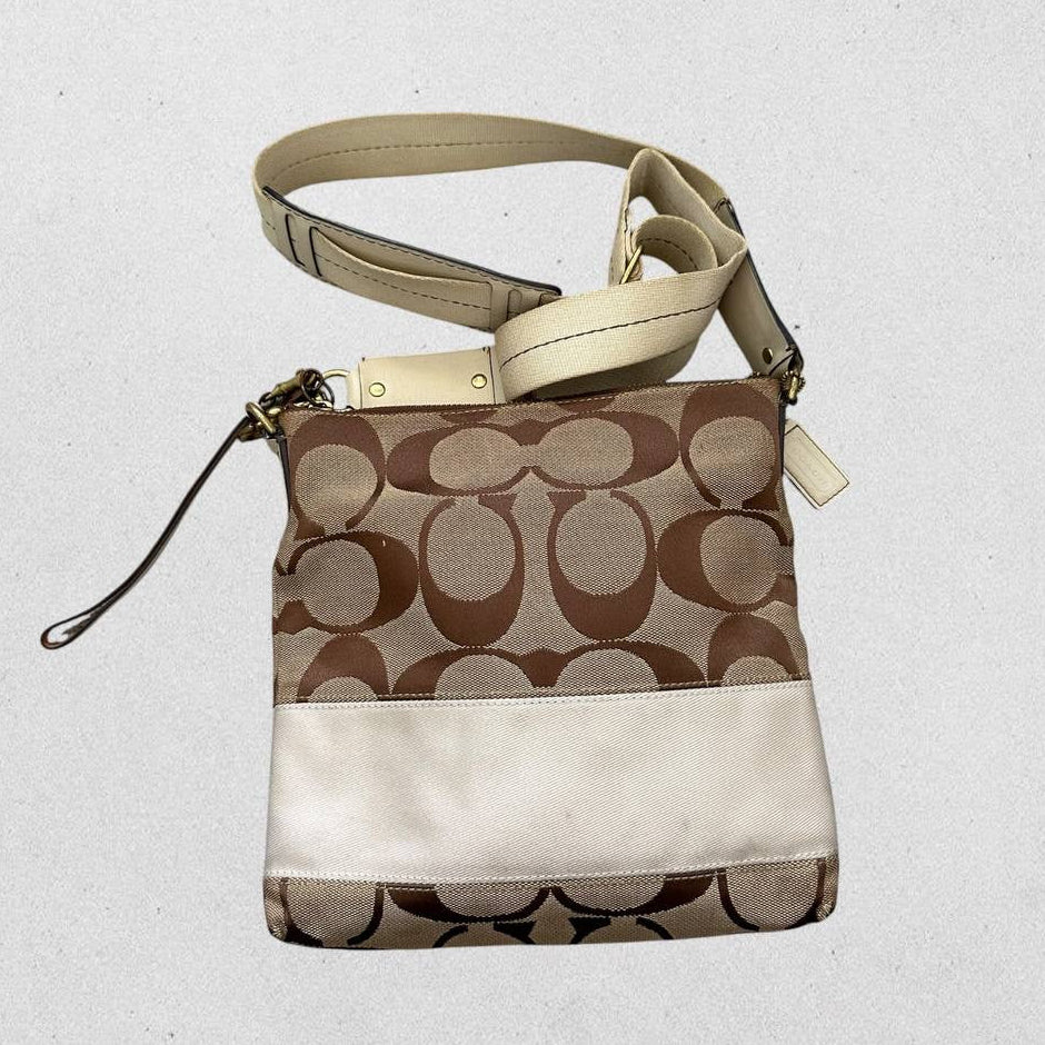 Authentic Vintage Coach Signature Shoulder/Crossbody Bag