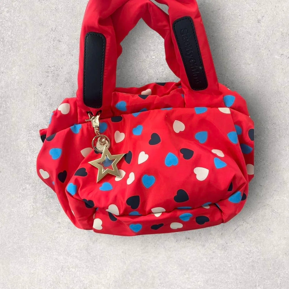 Authentic See by Chloe Joyrider Textured Nylon Handbag