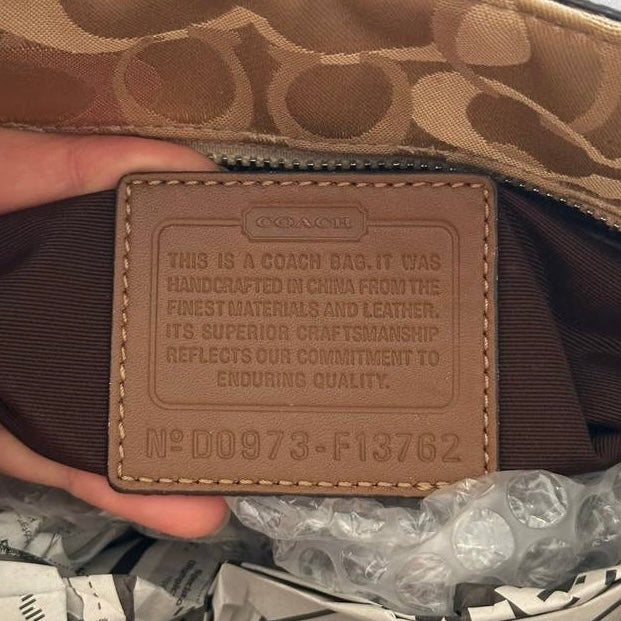 Authentic Vintage Coach Optic Tote Bag