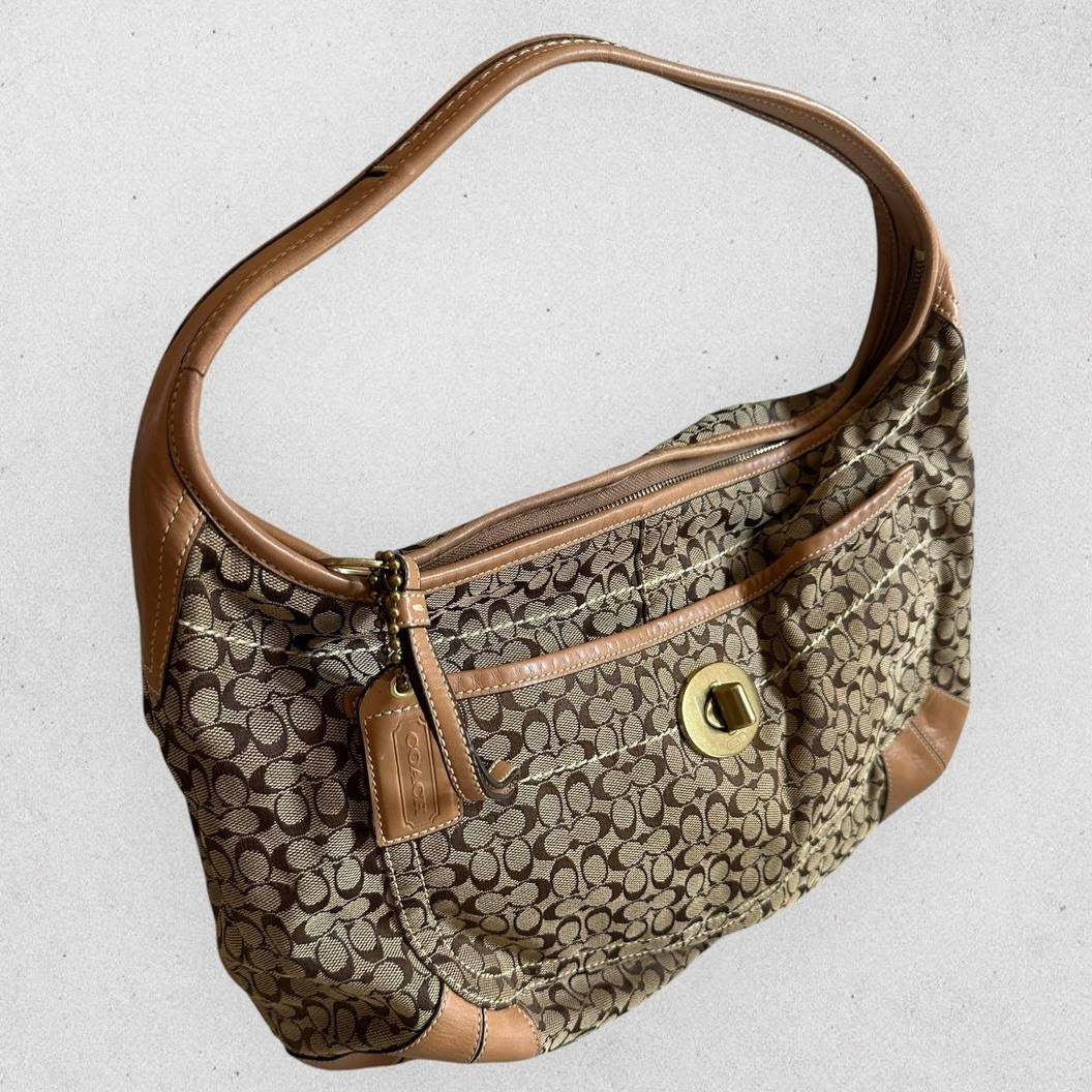 Authentic Vintage Coach Signature Ergo Hobo Bag