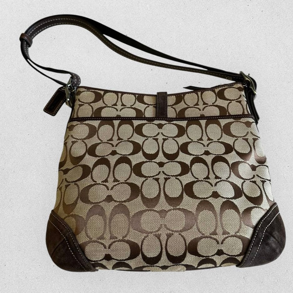 Authentic Vintage Coach Hampton Suede Shoulder Bag
