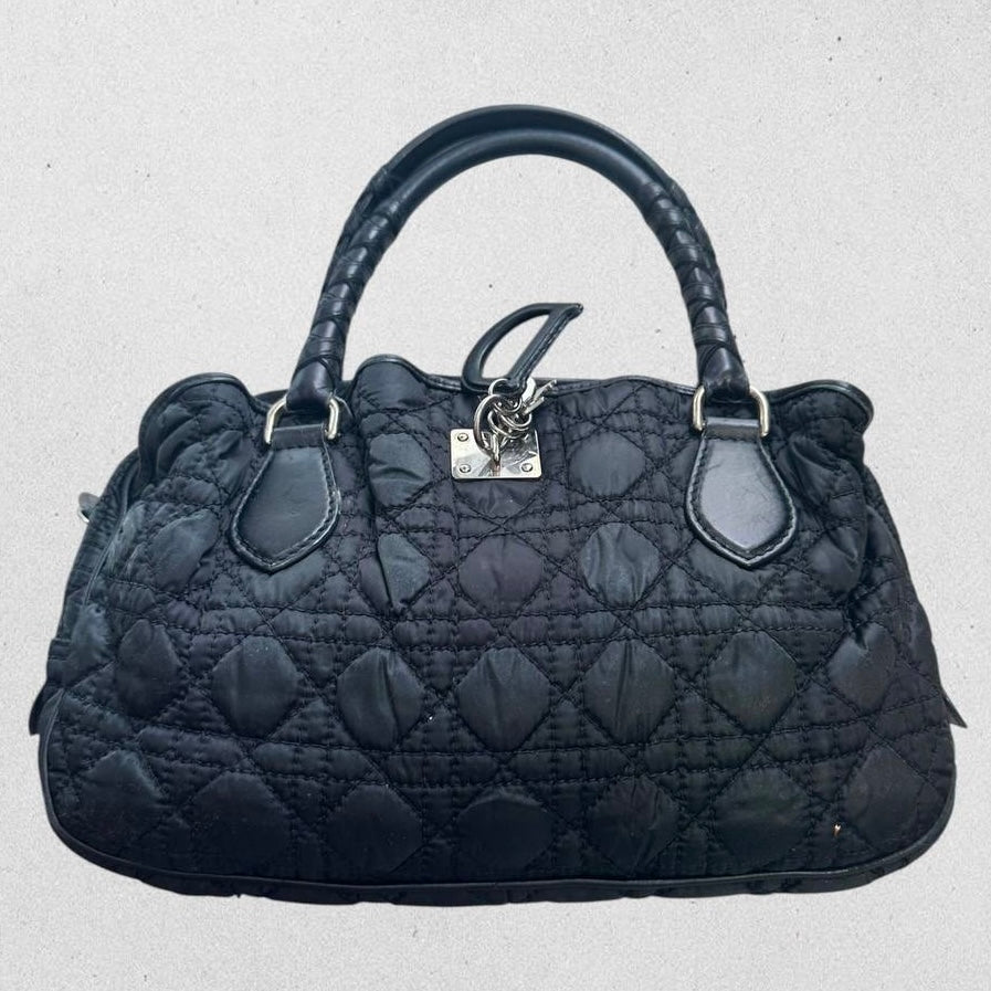 Authentic Vintage Christian Dior Cannage Quilted Handbag