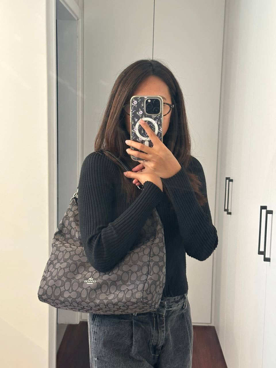 Authentic Vintage Coach Signature Hobo Bag