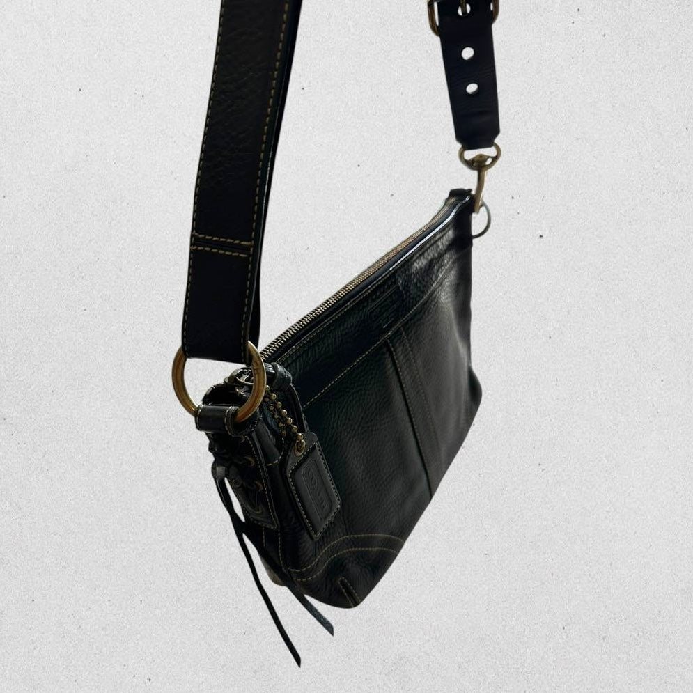Authentic Vintage Coach Grained Leather Shoulder/Crossbody Bag