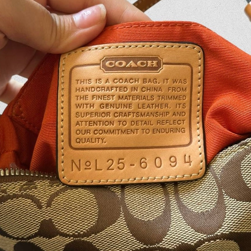 Authentic Vintage Coach Demi Signature Shoulder Bag