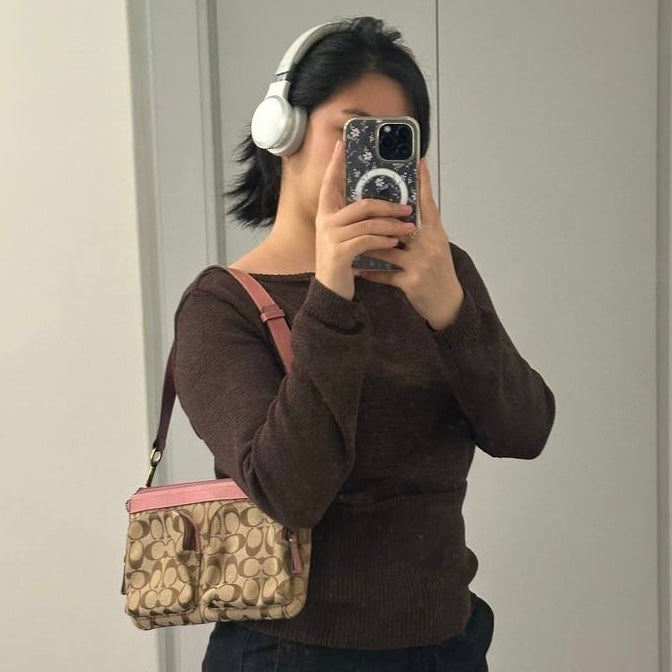 Authentic Vintage Coach Signature Waist/Shoulder Bag