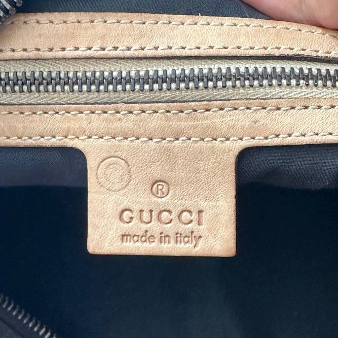 Authentic Vintage Gucci Monogram Horsebit Medium Hobo Bag