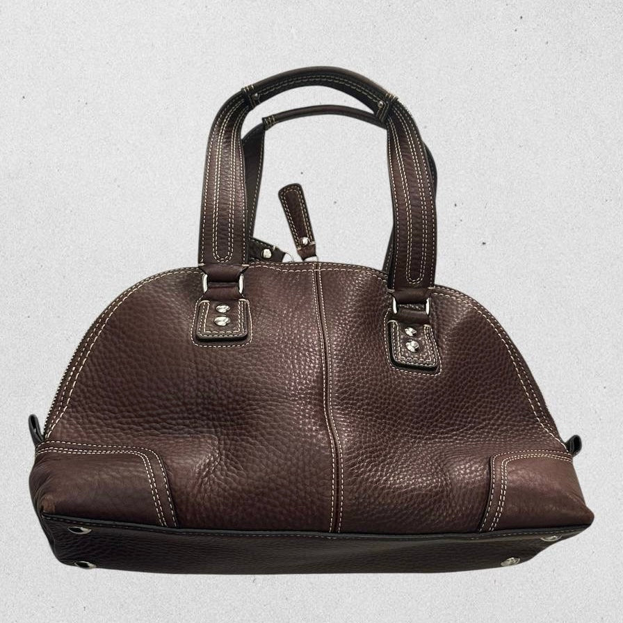 Authentic Vintage Coach Turnlock Pebbled Leather Satchel Bag