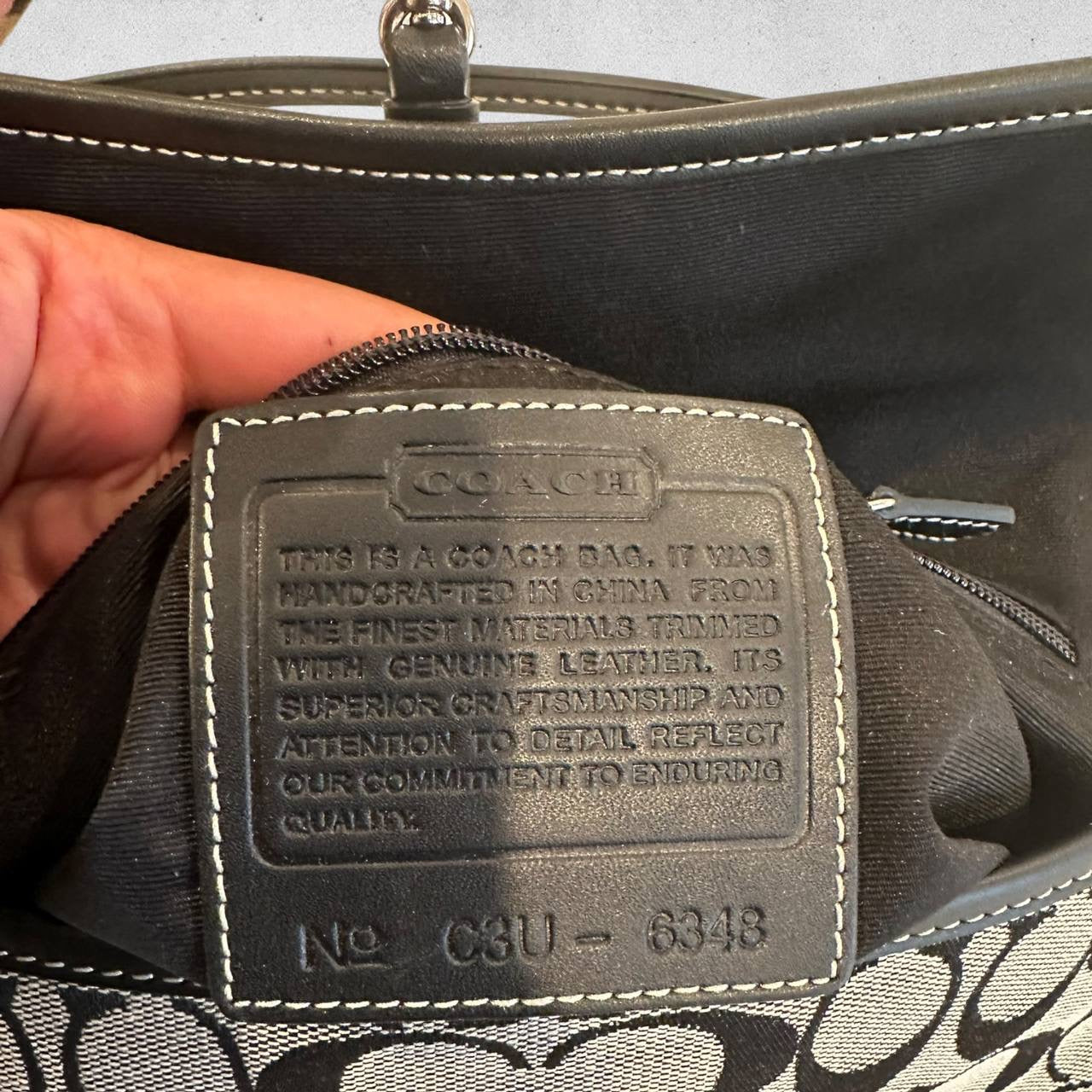 Authentic Vintage Coach Hamptons Signature Shoulder Bag