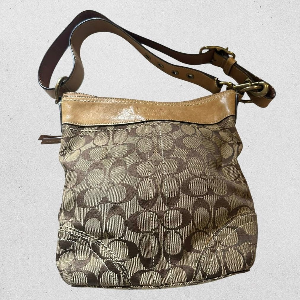 Authentic Vintage Coach Signature Shoulder/Crossbody Bag