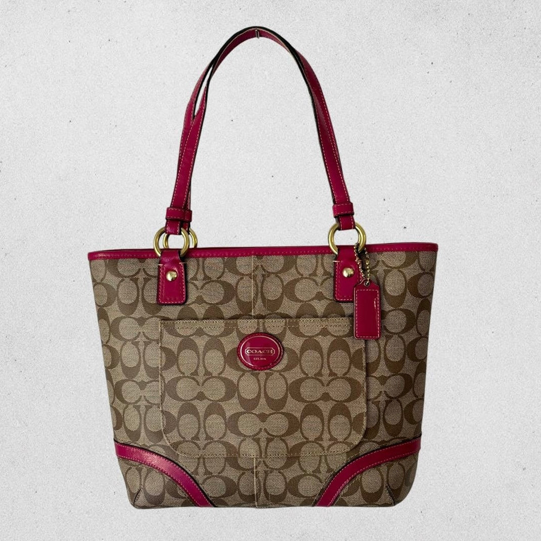 Authentic Vintage Coach Peyton Signature Small Tote Bag