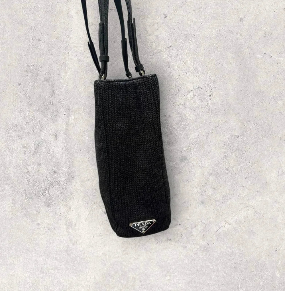 Prada Archive 1999 Wool Knit Shoulder Bag