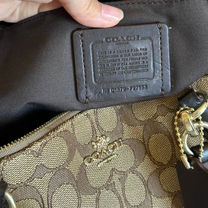 Authentic Vintage Coach Signature Shoulder Bag