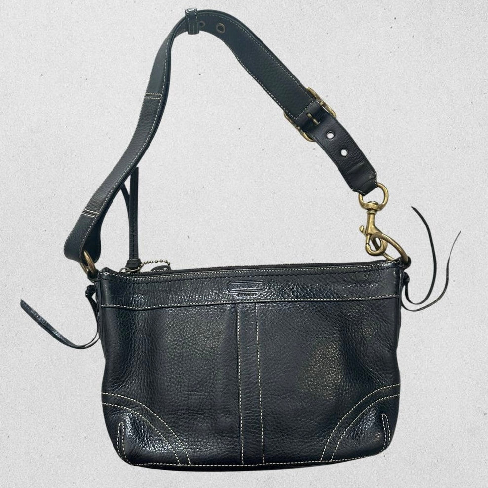 Authentic Vintage Coach Grained Leather Shoulder/Crossbody Bag
