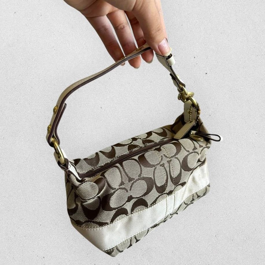 Authentic Vintage Coach Signature Small Shoulder Bag