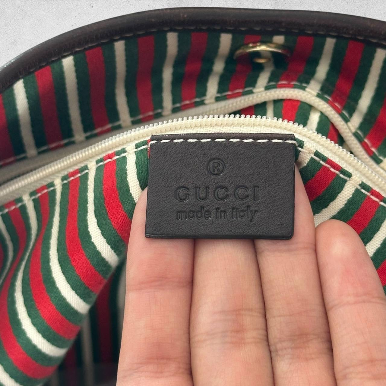Authentic Vintage Gucci GG Canvas New Britt Tote Bag