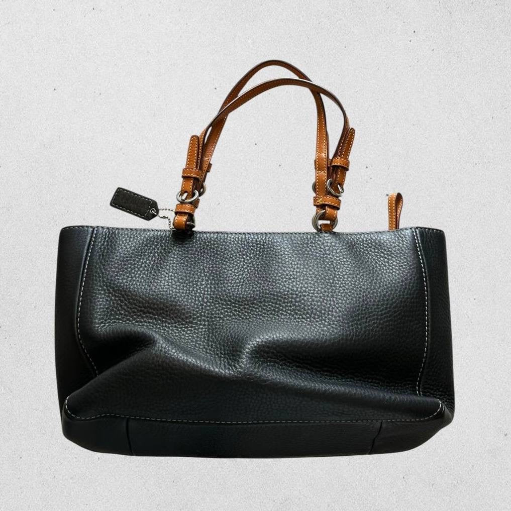 Authentic Vintage Coach Grained Leather Tote Bag