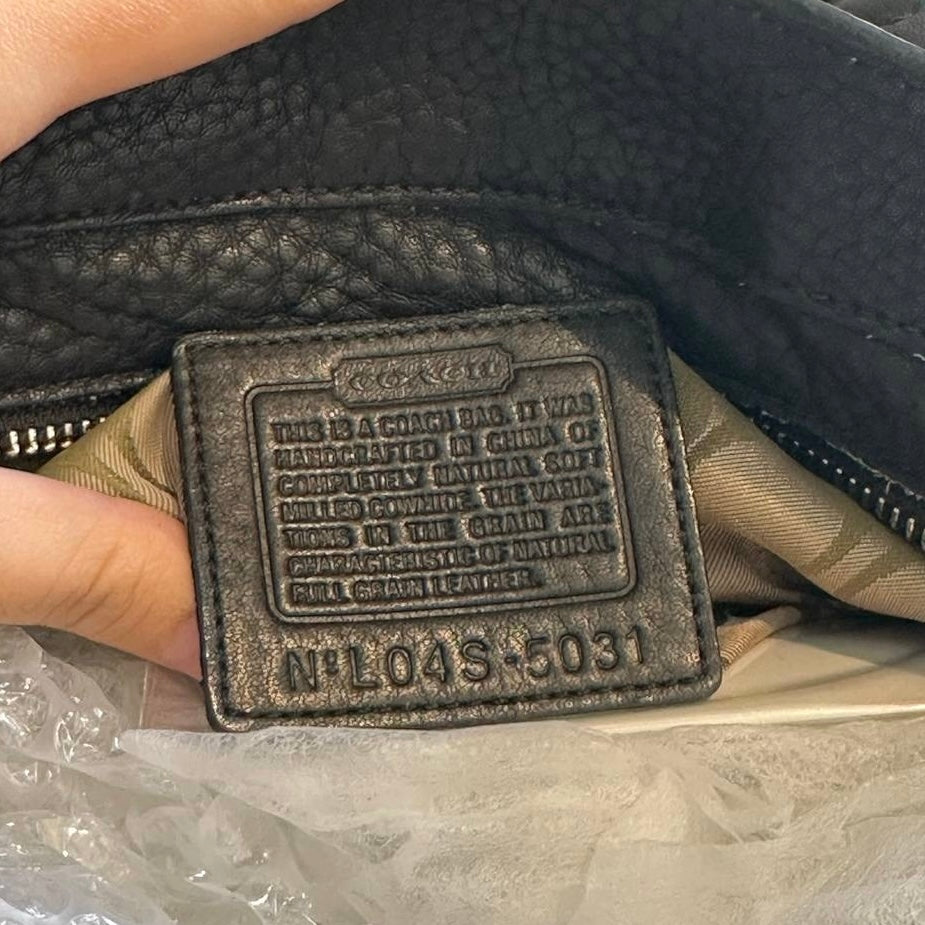 Authentic Vintage Coach Pebbled Leather Shoulder Bag