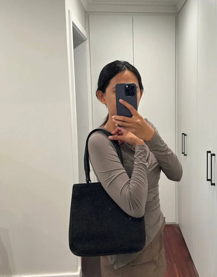 Prada Archive 1999 Wool Knit Shoulder Bag