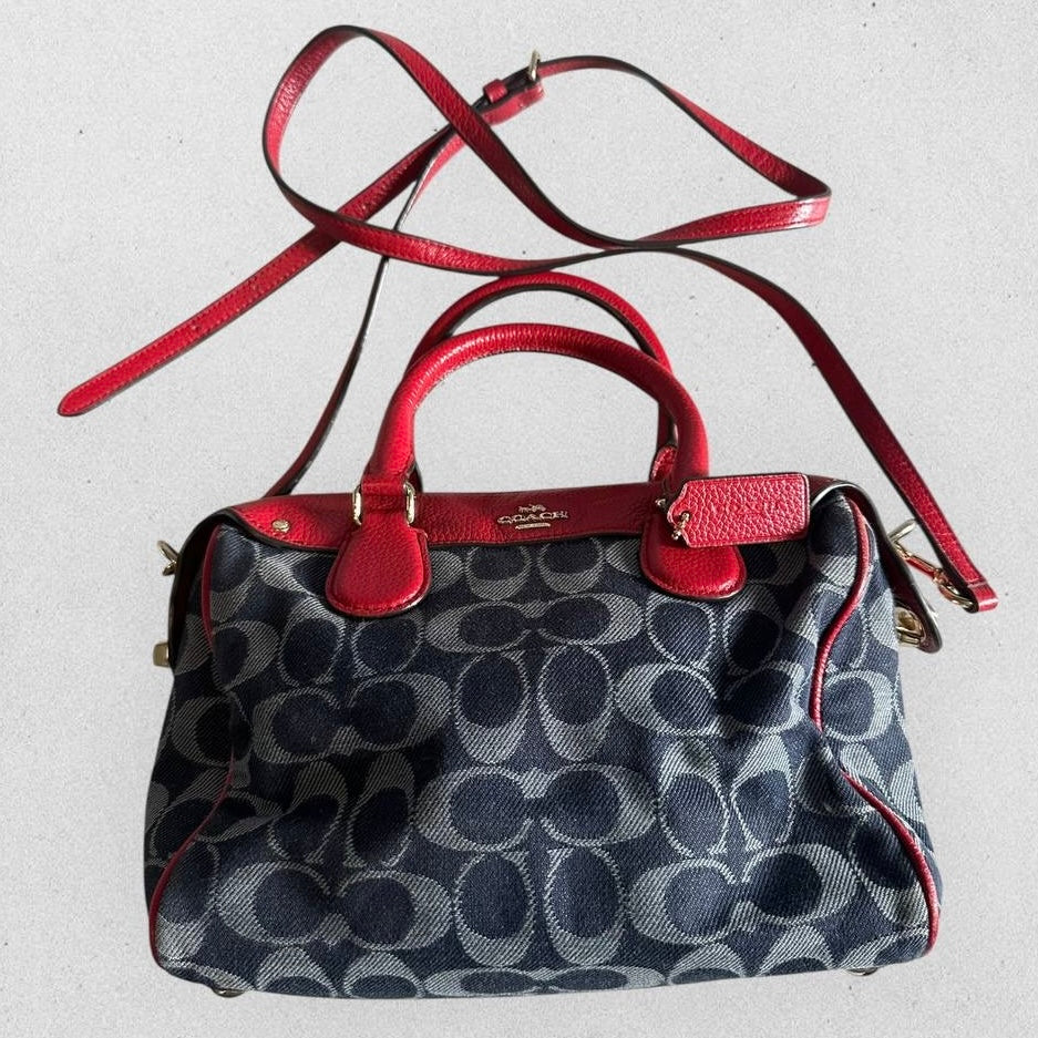 Authentic Coach Denim Bennett Satchle Bag