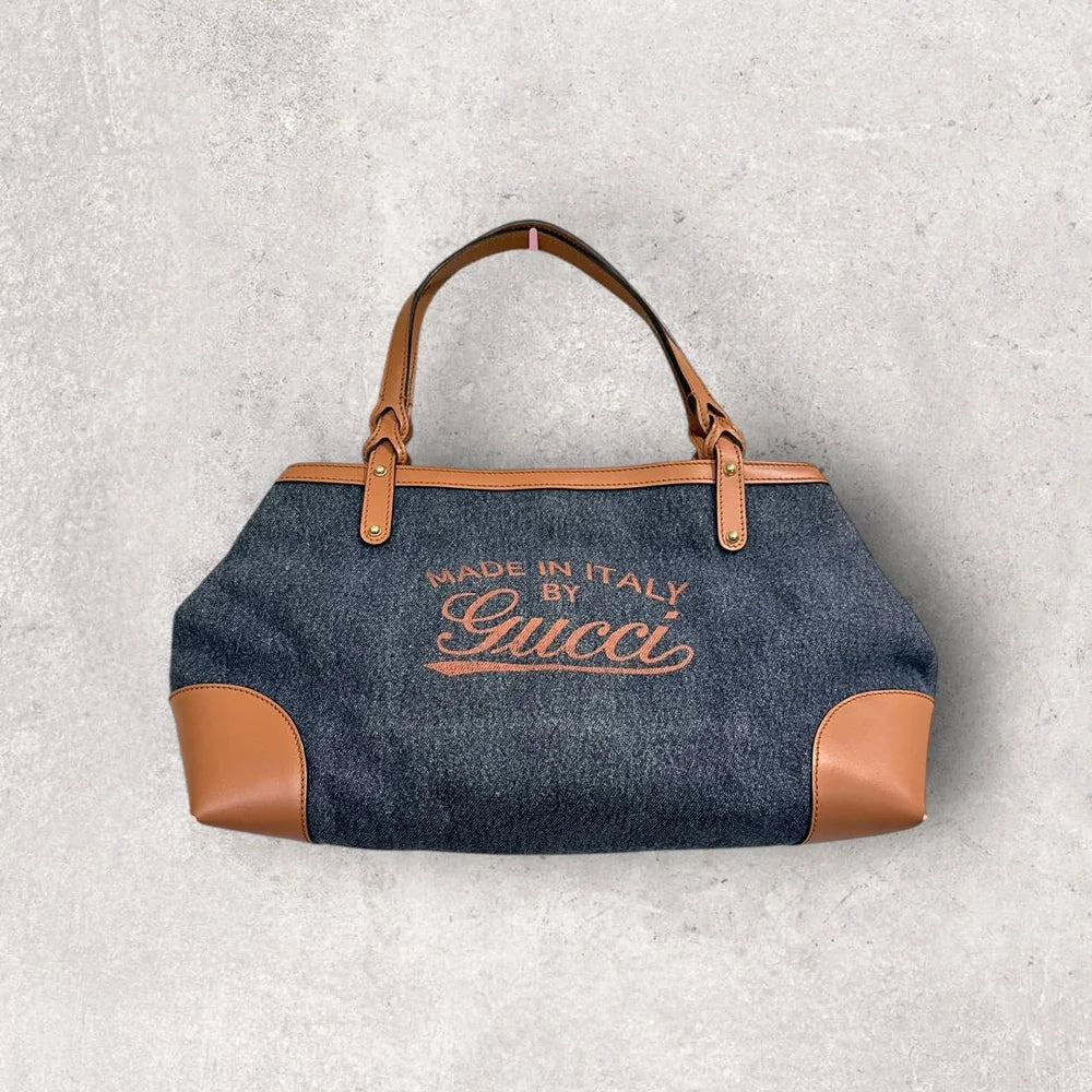 Authentic Gucci Denim Tote Bag