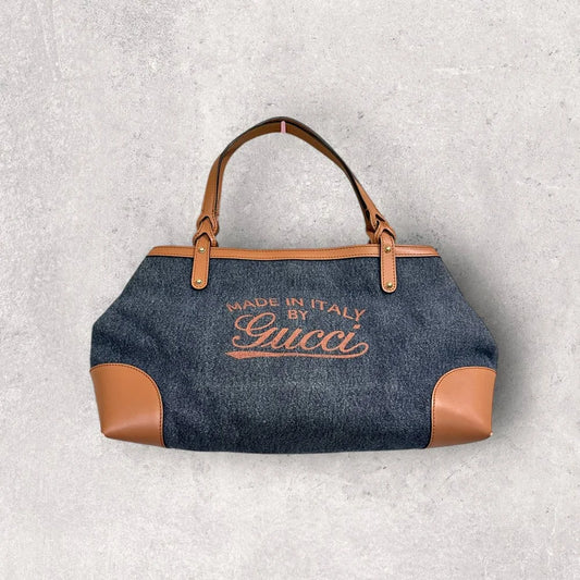 Authentic Gucci Denim Tote Bag