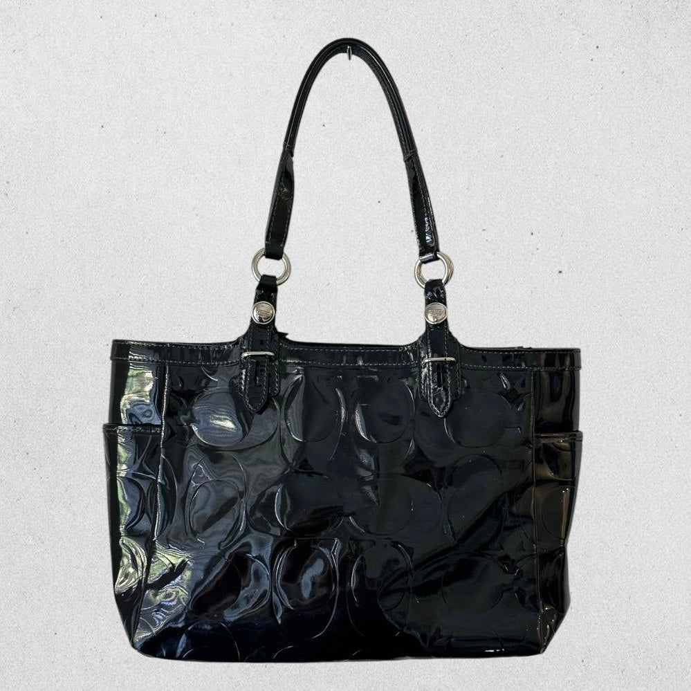 Authentic Vintage Coach Patent Leather Tote Bag