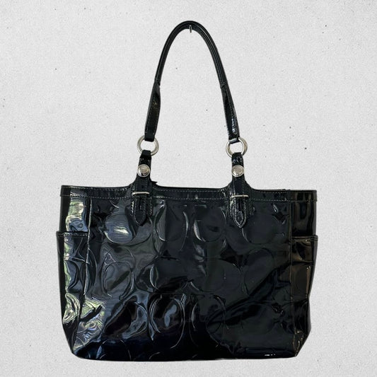 Authentic Vintage Coach Patent Leather Tote Bag