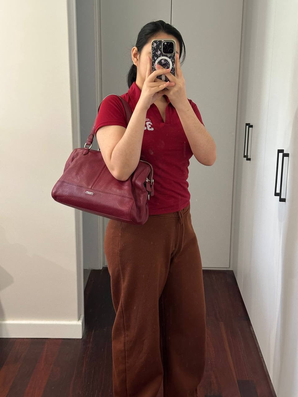 Authentic Vintage Coach Leather Bowling Bag