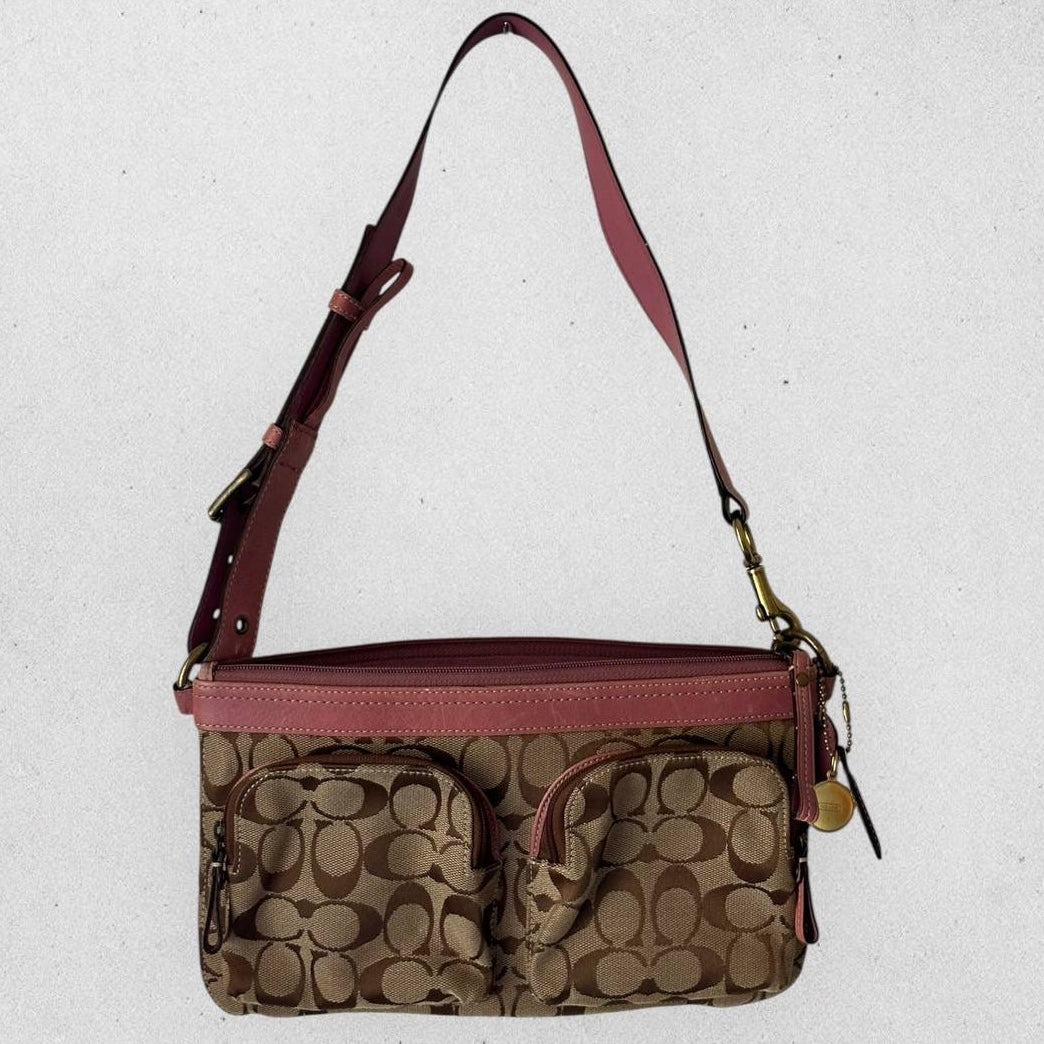 Authentic Vintage Coach Signature Waist/Shoulder Bag