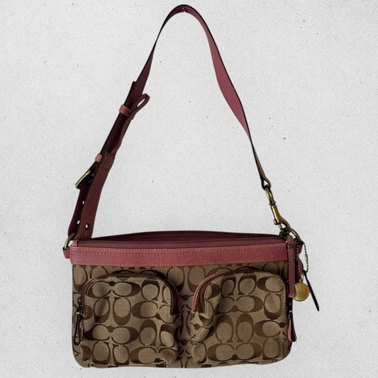 Authentic Vintage Coach Signature Waist/Shoulder Bag
