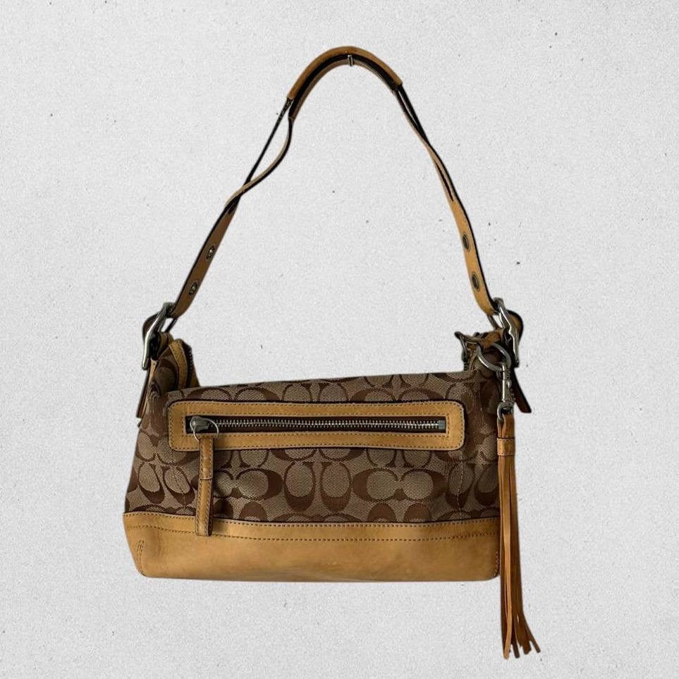 Authentic Vintage Coach Signature Shoulder Bag