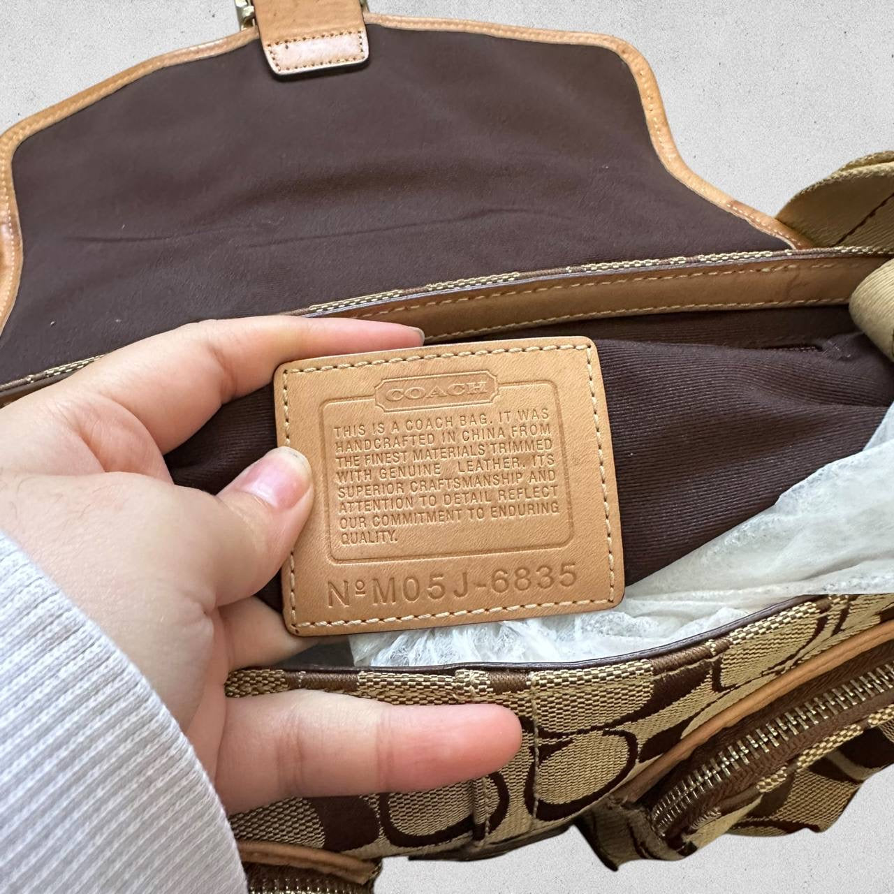 Authentic Vintage Coach Signature Shoulder Bag