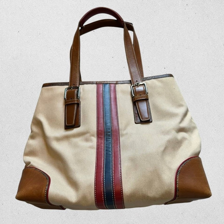 Authentic Vintage Coach Stripe Shoulder Bag