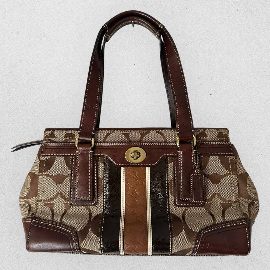 Authentic Vintage Coach Signature Hampton Patchwork Shoulder Bag