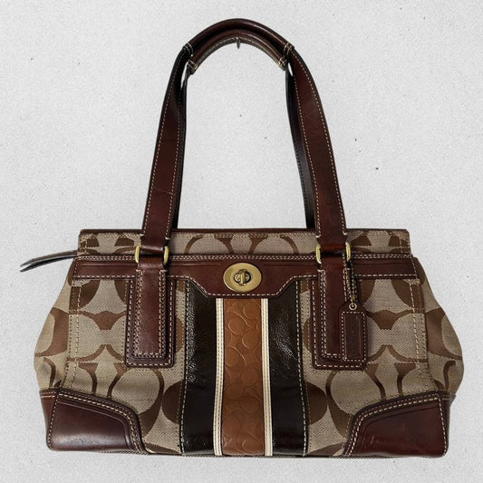 Authentic Vintage Coach Signature Hampton Patchwork Shoulder Bag