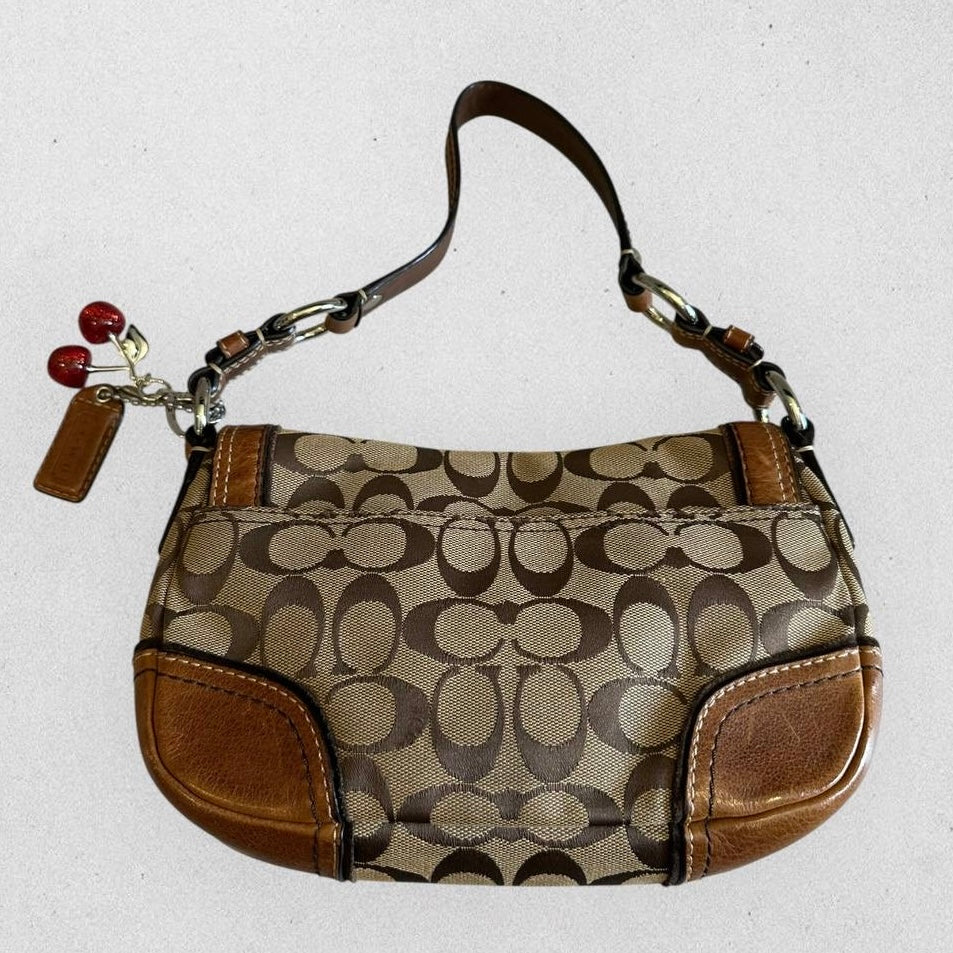 Authentic Vintage Coach Chelsea Pebble Signature Flap Bag
