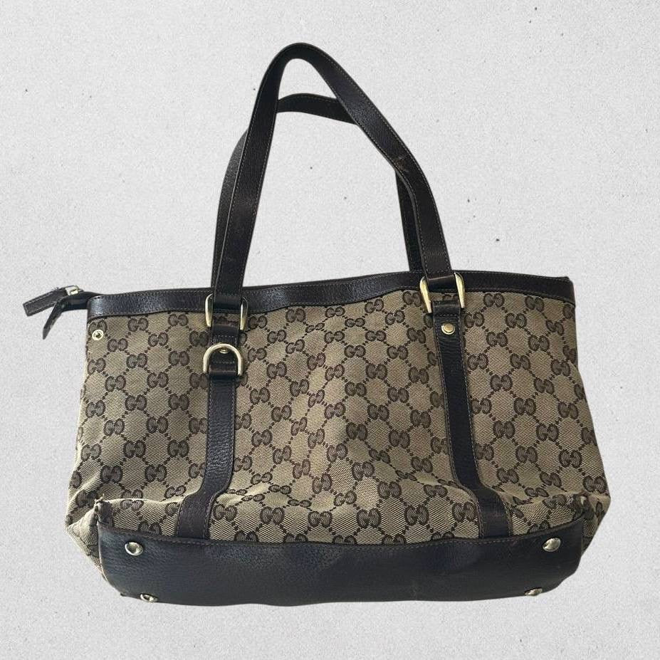 Authentic Vintage Gucci GG Abbey Tote Bag