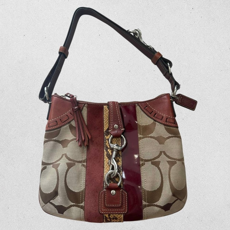 Authentic Vintage Coach Hamptons Patchwork Shoulder Bag