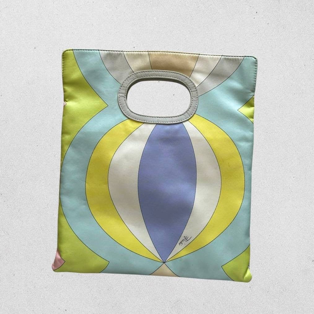 Authentic Vintage Emilio Pucci Satin Top Handle/Clutch Bag