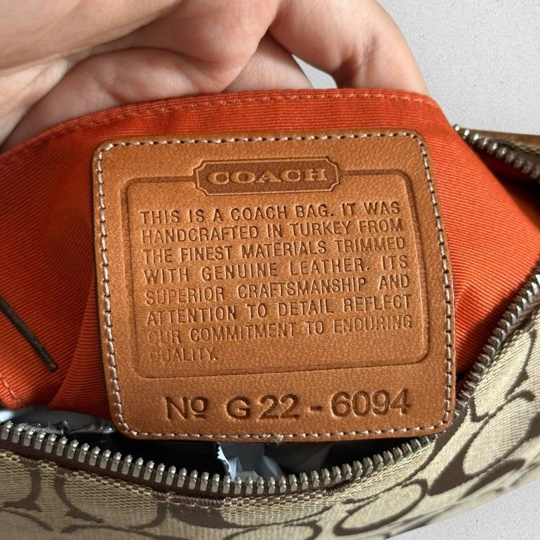 Authentic Vintage Coach Signature Demi Shoulder Bag