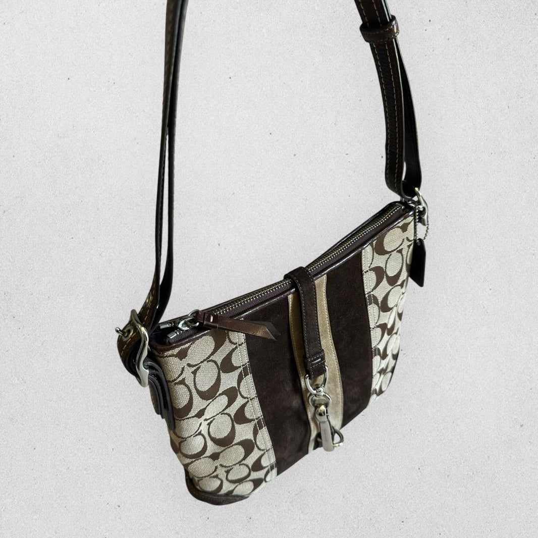 Authentic Vintage Coach Hampton Suede Shoulder Bag