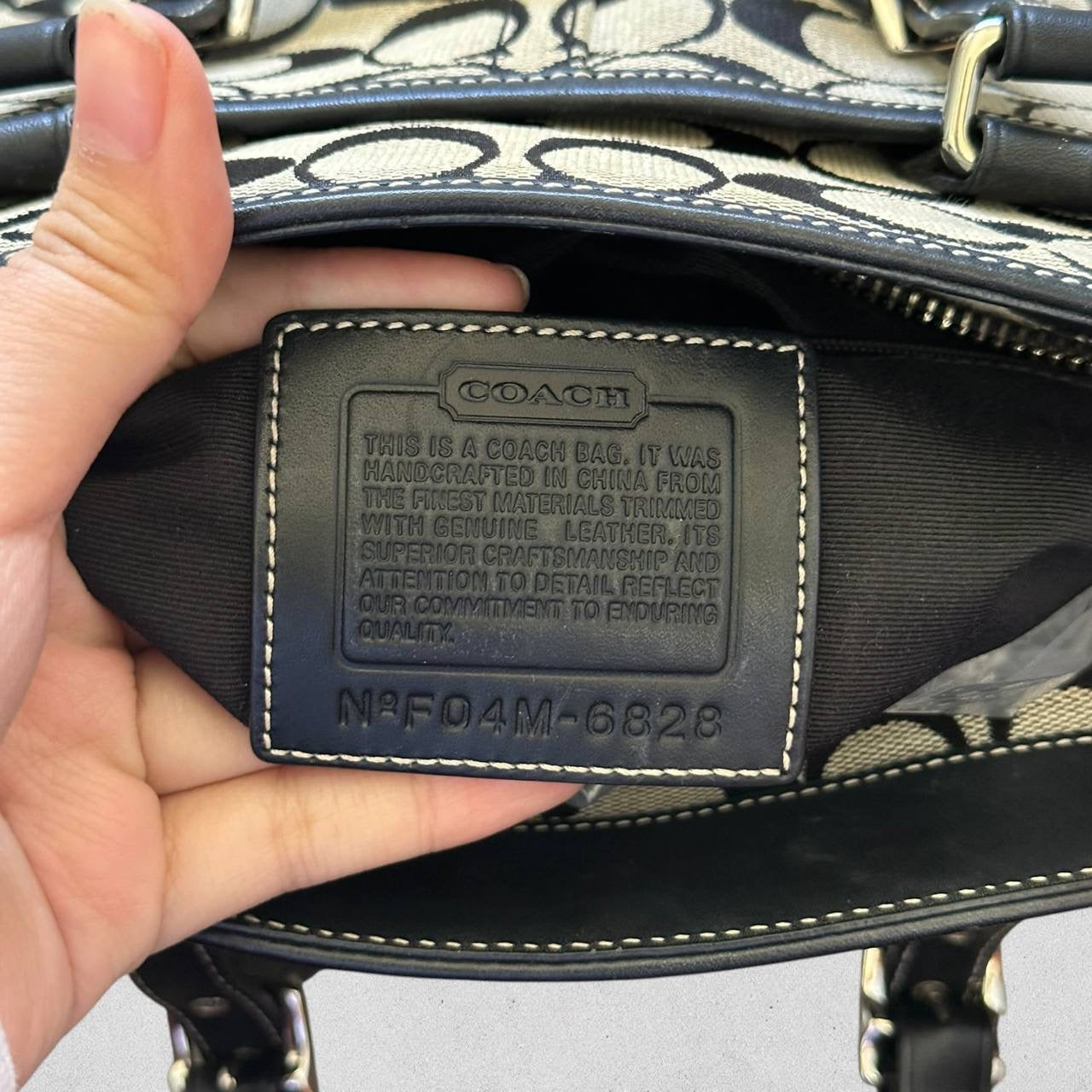 Authentic Vintage Coach Signature Satchel Bag