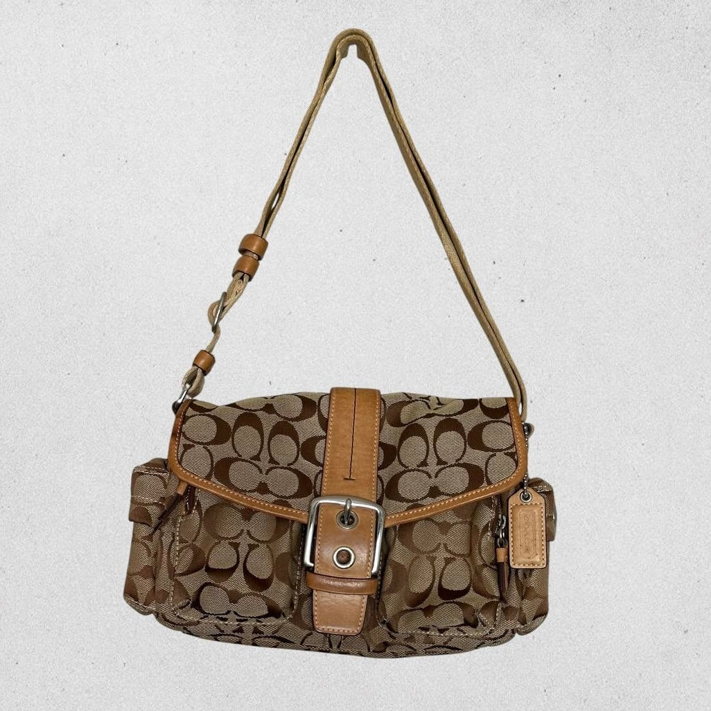 Authentic Vintage Coach Signature Shoulder Bag