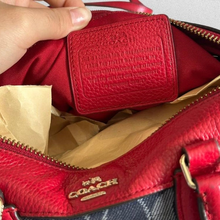 Authentic Coach Denim Bennett Satchle Bag
