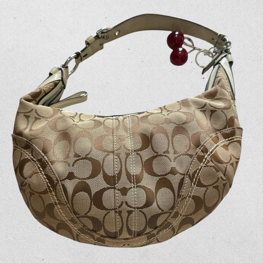 Authentic Vintage Coach Croissant Signature Shoulder Bag Rare